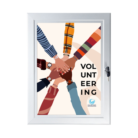 Silver A3 Lockable Water Resistant Showboard