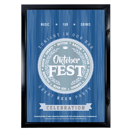 Black 40 x 60 Inch (1016 x 1524 mm) Lockable Water Resistant Showboard