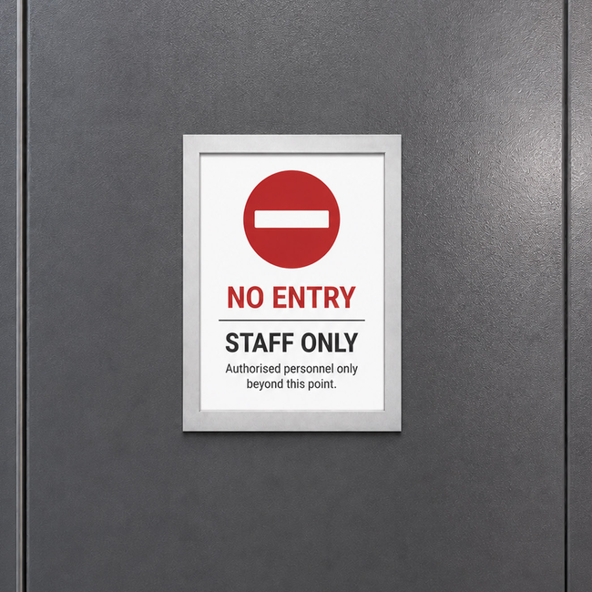 Silver A4 Magnetic Promo Poster Frame