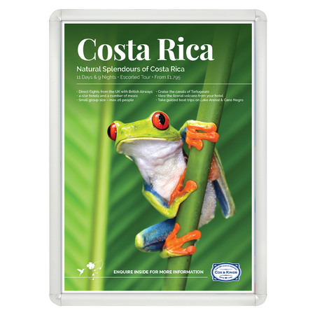 Silver A0 Slim Round Cornered 25mm Snap Frame 