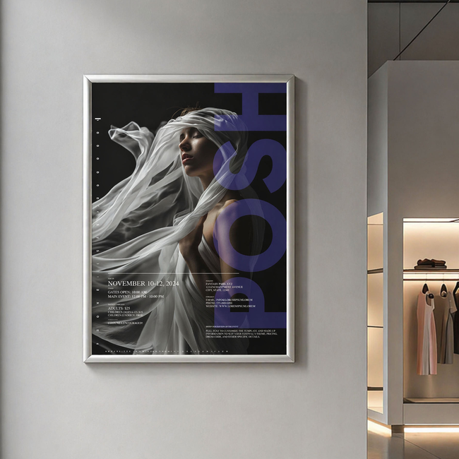 A0 Silver Snap Frame – Poster Display 25mm Profile