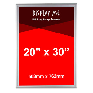 Silver 20 x 30 Inch 25mm Snap Frame