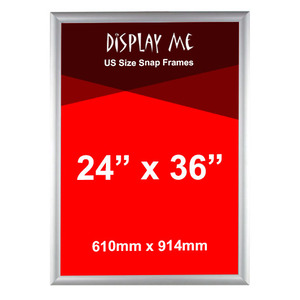 Silver 24 x 36 Inch 25mm Snap Frame