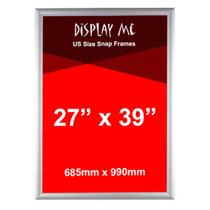 Silver 27 x 39 Inch 25mm Snap Frame