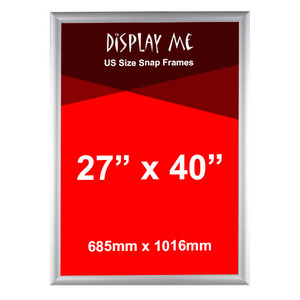 Silver 27 x 40 Inch 25mm Snap Frame