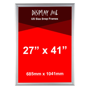Silver 27 x 41 Inch 25mm Snap Frame