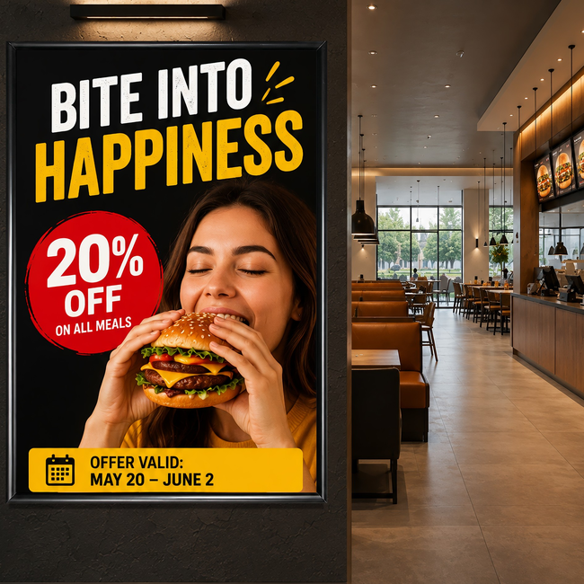 27 x 40 Inch Black Snap Frame (685 x 1016mm)