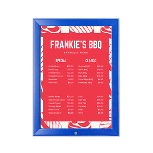 Blue A4  Lockable Snap Frame