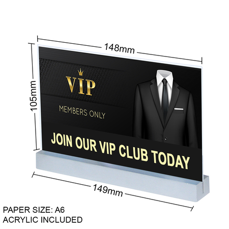 Aluminium Landscape A6 Straight Sign Holder