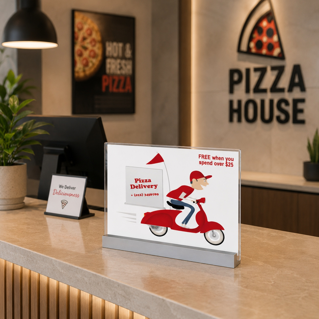 Aluminium Landscape A7 Straight Sign Holder