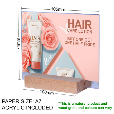 Wood A7 Landscape Sign Holder