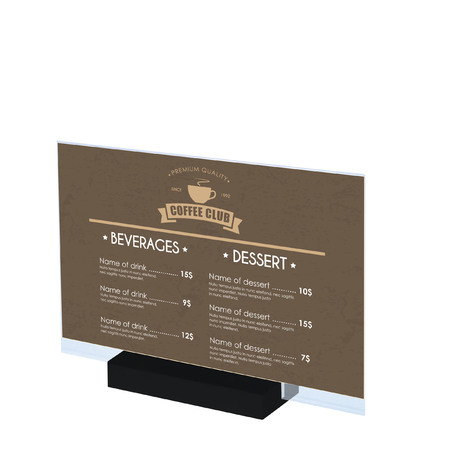 Black Wood  A4 Landscape Sign