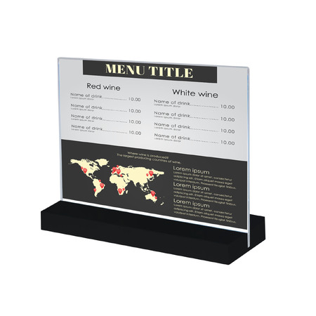 Black Wood  A5 Landscape Sign