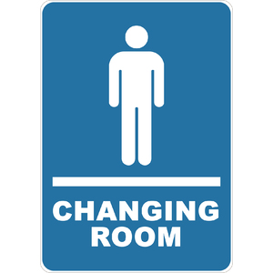 PRINTED ALUMINUM A2 SIGN - Changing Room Sign