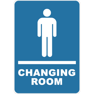 PRINTED ALUMINUM A4 SIGN - Changing Room Sign