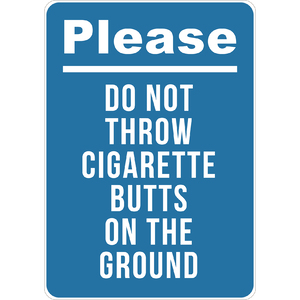 PRINTED ALUMINUM A2 SIGN - Designated Smoking Area Sign