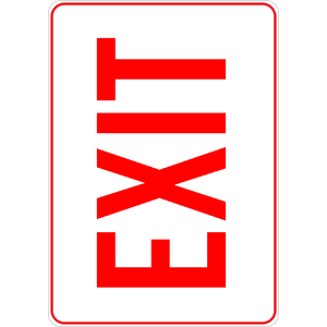 PRINTED ALUMINUM A3 SIGN - Exit Only Sign