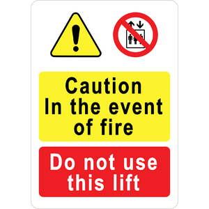 PRINTED ALUMINUM A4 SIGN - Do Not Use This Lift Sign
