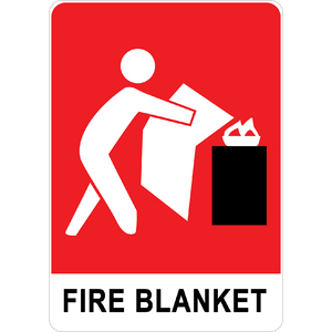 PRINTED ALUMINUM A3 SIGN - Fire Blanket Sign