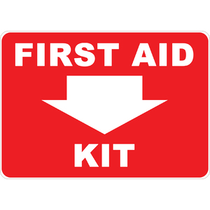 PRINTED ALUMINUM A2 SIGN - First Aid Kit Sign