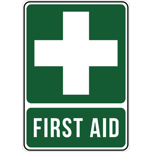 PRINTED ALUMINUM A2 SIGN - First Aid Sign
