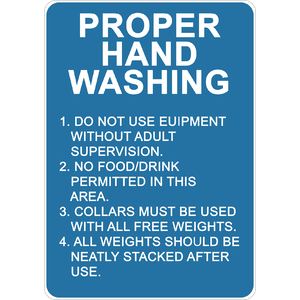PRINTED ALUMINUM A5 SIGN - Proper Hand Washing Sign