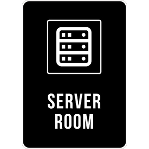 PRINTED ALUMINUM A2 SIGN - Server Room Sign
