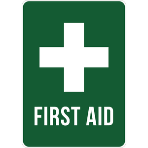 PRINTED ALUMINUM A4 SIGN - First Aid Sign