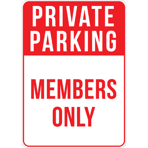 PRINTED ALUMINUM A2 SIGN - Private Parking Sign