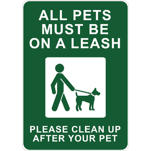 PRINTED ALUMINUM A2 SIGN - Please Clean Up After Your Pet Sign