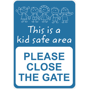 PRINTED ALUMINUM A2 SIGN - Please Close The Gate Sign