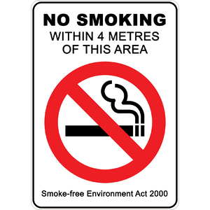 PRINTED ALUMINUM A2 SIGN - This Is A Smoke Free Facility Sign