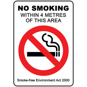 PRINTED ALUMINUM A3 SIGN - This Is A Smoke Free Facility Sign
