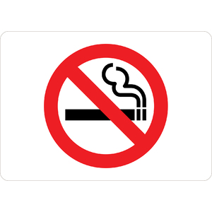 PRINTED ALUMINUM A2 SIGN - Smoking Not Allowed Sign