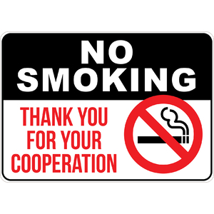 PRINTED ALUMINUM A4 SIGN - Thank You For Your Cooperation Sign