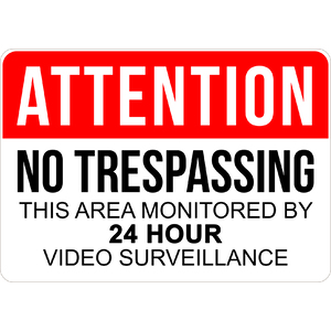 PRINTED ALUMINUM A5 SIGN - No Trespassing Sign