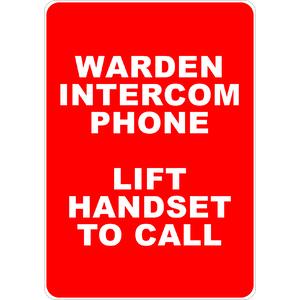 PRINTED ALUMINUM A2 SIGN - Lift Handset To Call Sign