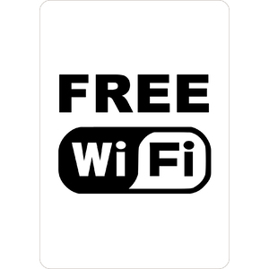 PRINTED ALUMINUM A2 SIGN - Free WI FI Sign