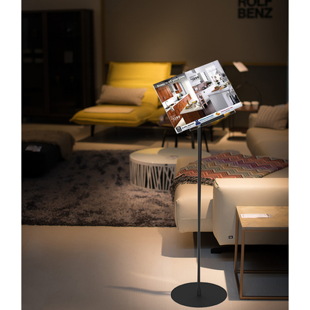 Sign and Poster Stand A3 Angled Landscape on 960mm pole