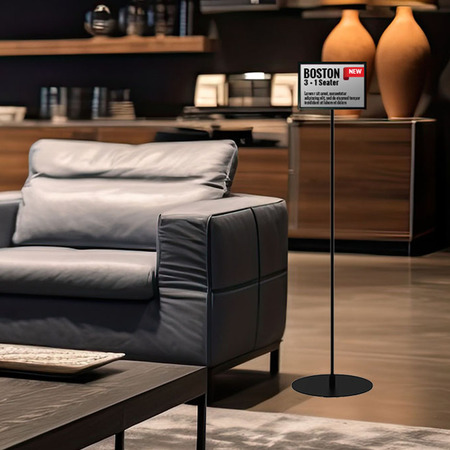 Sign and Poster Stand with A5 Landscape Frame on 960mm pole