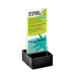 Black DL Menu Holder Basket