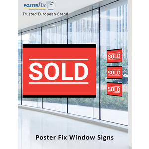 Window Poster Fix Landscape Black A4