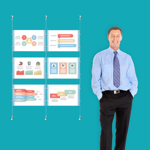 Wall Cable System  2 Column 6 x A4 Landscape