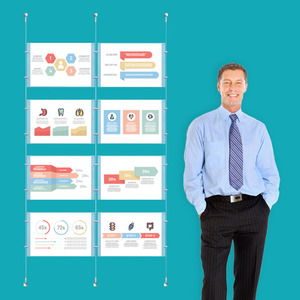 Wall Cable System  2 Column 8 x A4 Landscape