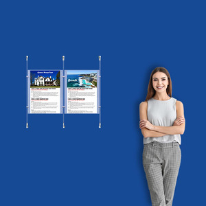 Wall Cable System  2 Column 2 x A3 Portrait