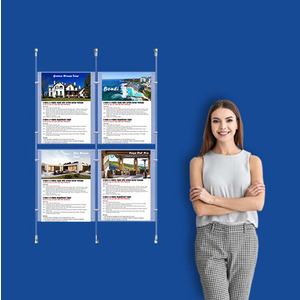 Wall Cable System  2 Column 4 x A3 Portrait