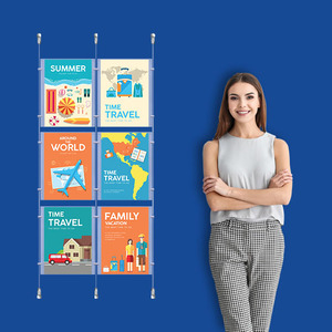 Wall Cable System  2 Column 6 x A4 Portrait