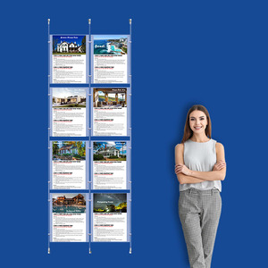Wall Cable System  2 Column 8 x A3 Portrait