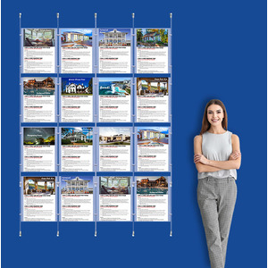 Wall Cable System  4 Column 16 x A3 Portrait