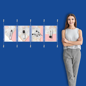 Wall Cable System  4 Column 4 x A4 Portrait